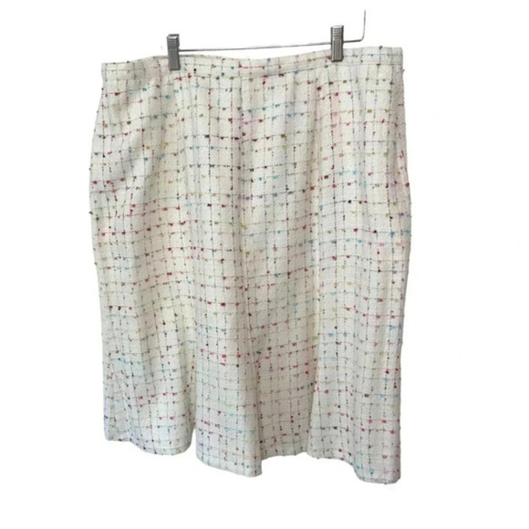 Sag Harbor 18/20 ivory with multi color skirt & blazer professional suit - Picture 6 of 9